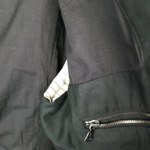 John Varvatos Collection Asymmetrical Moto Jacket Black Linen Cotton Size 54/L - Picture 11 of 11